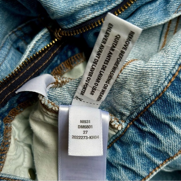 Madewell Curvy Perfect Vintage Jeans Bradwell Wash Raw Fray Hem Distressed Sz 27 - Picture 14 of 14